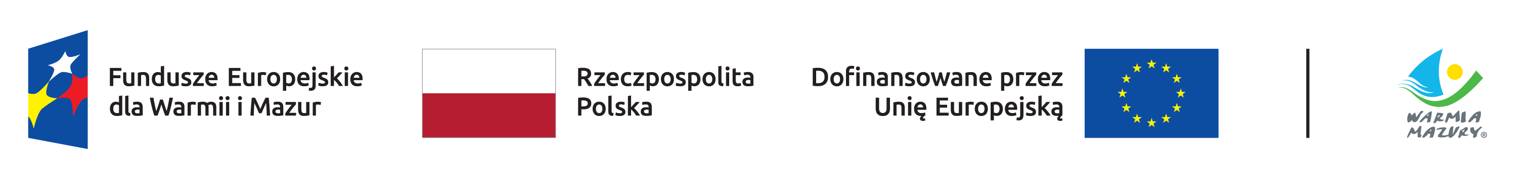 Projekt dofinansowany ze środków Unii Europejskiej – Fundusze Europejskie dla Warmii i Mazur, Rzeczpospolita Polska, Unia Europejska, Warmia Mazury